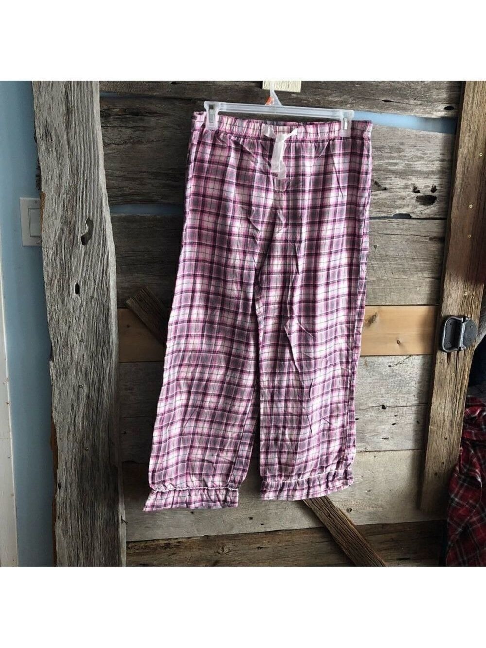 Denver Hayes Size XL Pink/Purple Plaid Pajama Pants